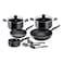 Tefal Super Cook Cookware Set 10 PCS Black