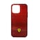 Ferrari Gradient Pc/Tpu Case With Allover Scuderia &amp; Dyed Bumper For Iphone 14 Pro Max Red