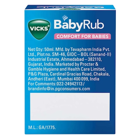 Vicks Babyrub Soothing Vapor Ointment 50ml