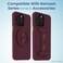 Remson Mag-X Magnetic Hybrid Protective Silicone Case Military Grade Protection For iPhone 13 Pro Max (Maroon)