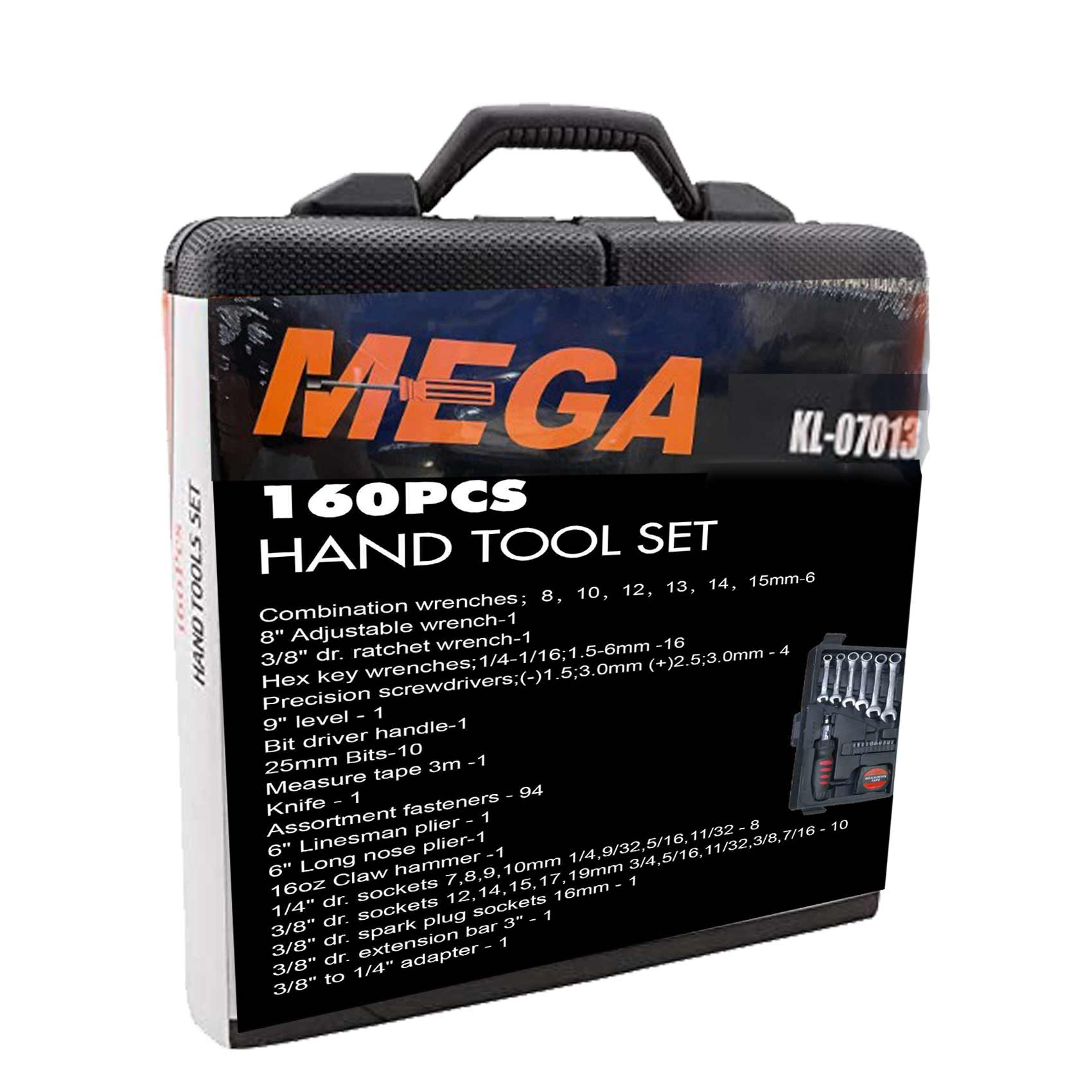 Buy Mega Hand Tool Set KL-07013 160 Online | Carrefour UAE