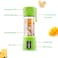 USB Juicer Bottle Blender, atongm 150W Portable Rechargeable Mixer Grinder juicer Electric Blender Bottle with six Blade for Making Juice, Shake, Smoothies(380ml)