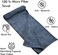 2-Pc Microfiber Bath Sheet Navy/Wine Red 80x160cm Soft Microfiber Beach Towel Super Absorbent, Fast Drying and Durable Microfiber Bath Towel