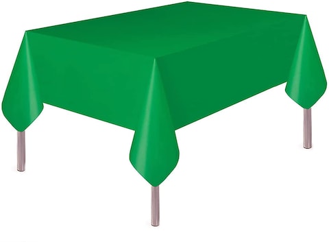 Markq Plastic Tablecloth for Rectangle Table 54&quot; x 72&quot; Disposable Table Cover for Bridal Shower Wedding Birthday Party Decorations (Emerald Green)