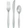 Creative Converting- Touch Of Color Shimmering Silver Assrt Cutlery 24pcs< >Silver< >