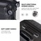 Eminent Hard Case Travel Bag Makrolon Polycarbonate Trolley Luggage Set Lightweight Expandable Zipper Suitcase 4 Quiet Wheels With TSA Lock KG82 Black