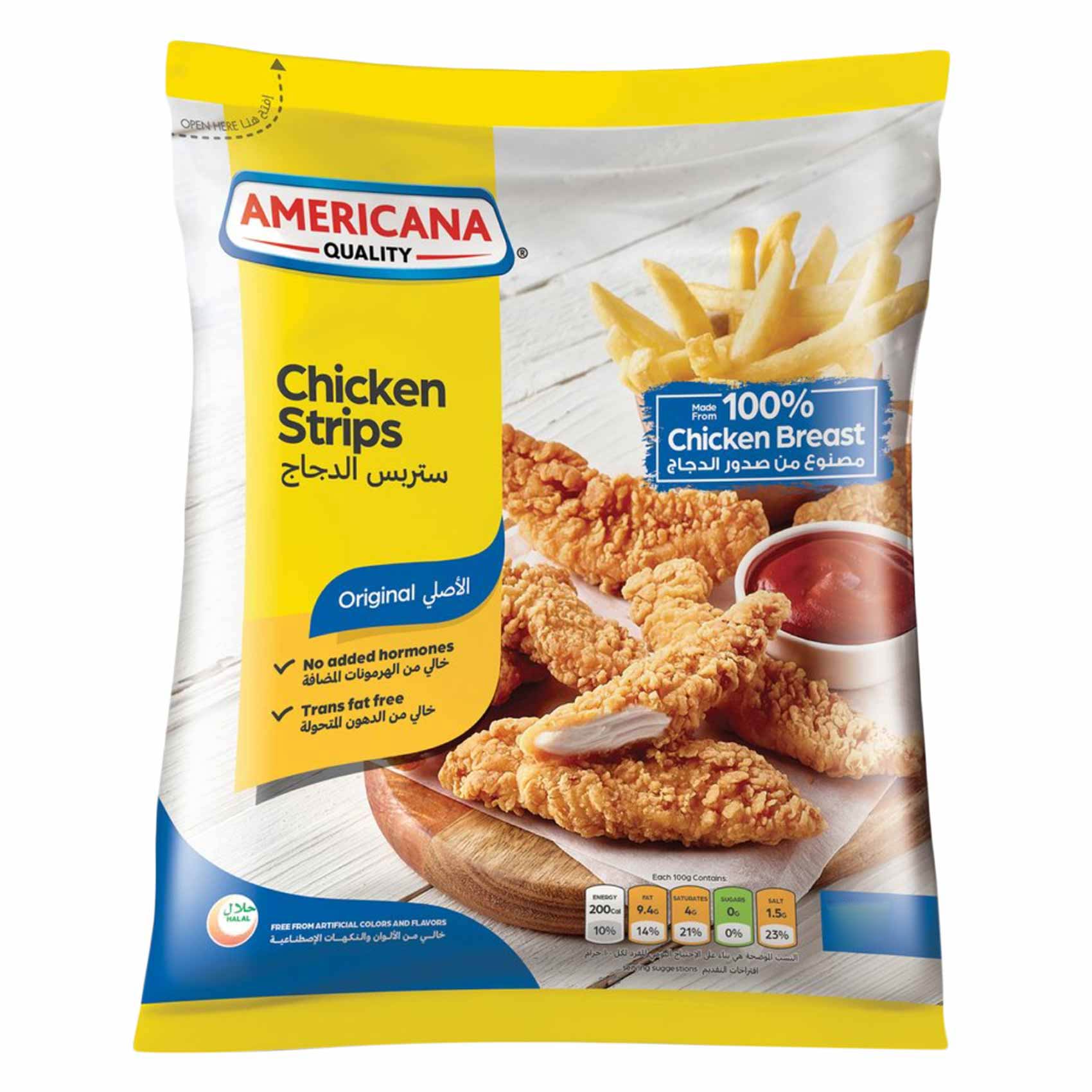 AMERICANA CHICKEN STRIPS PLAIN 1 KG