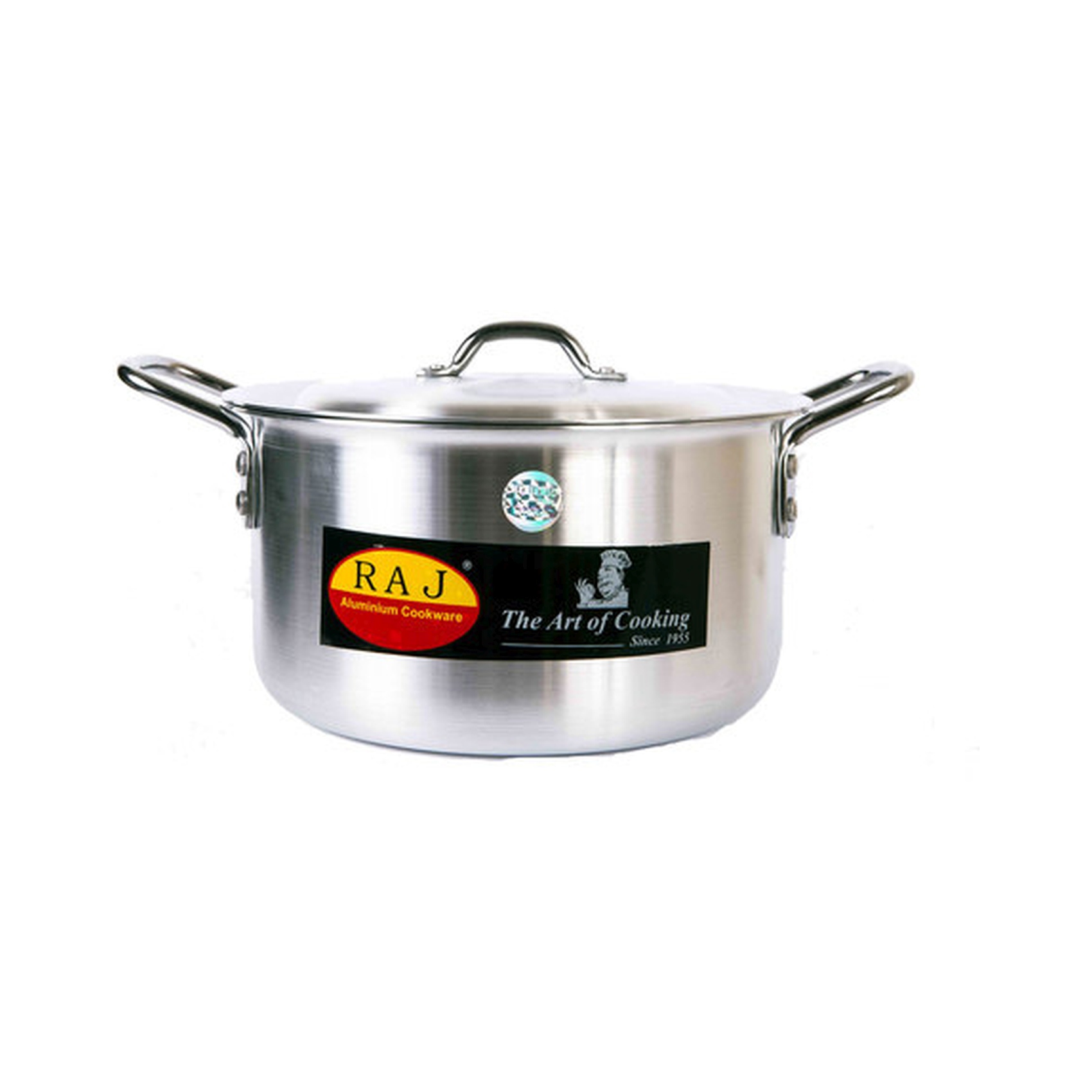 Raj Aluminium Cooking Pot Silver 26cm