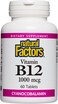 Natural Factors Vitamin B12 Cyanocobalamin 1000 Mcg, 60 Tablets