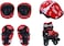 Top Gear Roller Skates Shoes, TG 9008, Adjustable For Kids, Double Row 4 Wheel With All Wheels, Fun For Kids, Red, Small