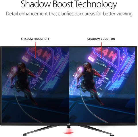 Asus Rog Strix Xg438Q 43&rdquo; Large Gaming Monitor With 4K 120Hz Freesync 2 HDR DisplayHDR 600 90% DCI-P3 Aura Sync 10W Speaker Non-Glare Eye Care With HDMI 2.0 DP 1.4 Remote Control