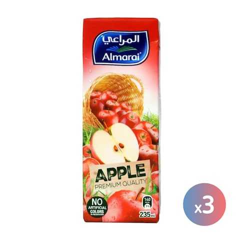 المراعي عصير تفاح - 235 مللي - 3 علب