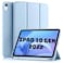 HYX Case For iPad 10 (10.9-Inch, 2022 Model, 10th Generation) with Pencil Holder, Slim Tablet Cover with Soft TPU Back, Auto Wake/Sleep Sky Blue