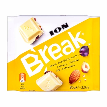 Ion Break White Choco Raisin and Nuts - 85 gram