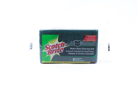 SCOTCH BRITE HEAVY DUTY SCOURING PAD 9 PC