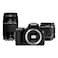 Canon EOS 250D SLR Camera with EF-S 18-55mm and EF 75-300mm Lens Black