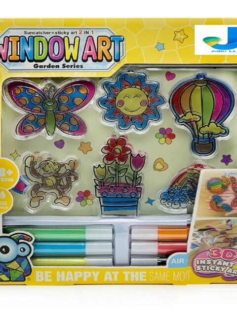 Window Art Suncatcher &amp; Sticker DIY Art Craft - Air Dry Garden Series