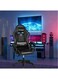 Sky-Touch Adjustable Gaming Chair, PU Leather, High Back, Lumbar Support, Comfortable Armrest Headrest, Black
