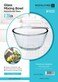Royalford Glass Mixing Bowl RF11233, 2.7L Transparent Mixing And Serving Bowl Suitable For Snacks, Salads, Noodles, Multicolor