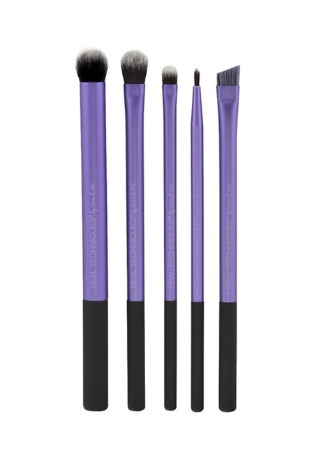 Real Techniques Brush Set With Case Purple/Gold/Black