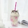 Cute Cartoon Cat Paw Double Layer Plastic Mug Straw Eternal Flower Coffee Creative Cup Gifts Tumbler