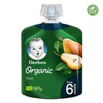 Buy Gerber Organic Pear Puree Green 90g in Kuwait