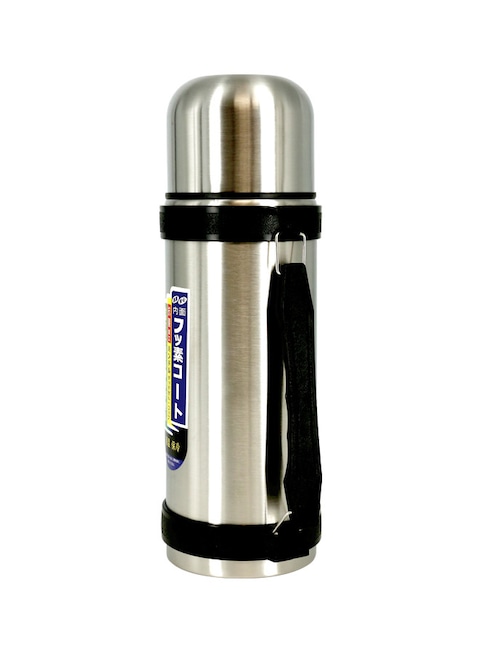 Rahalife Stainless Steel Thermo Vacuum Insulated Flask Water Bottle, Outdoor Sports Portable Car Travel Pot Vaccum Jug Large Capacity 1.1L, Black/Silver