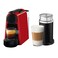 Nespresso Essenza Mini Coffee Machine With Aeroccino 3 Foam Maker Red 1710W 0.6L