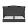 In House Taj Mahal Velvet Bed Frame - King - 200x200 cm - Dark Gray