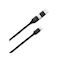 Smart iConnect Fabric Braided Type-C/USB-A to Lightning 12W Fast Charging Cable 1.5m Black