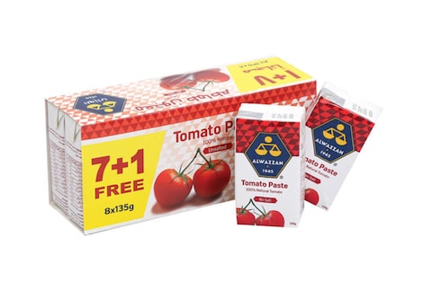 Buy Al Wazzan Tomato Paste 135 gr X 8 Pieces in Kuwait