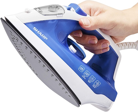 Sharp Vertical Steam Iron 2180W Ei-Su11-B3, Blue/White