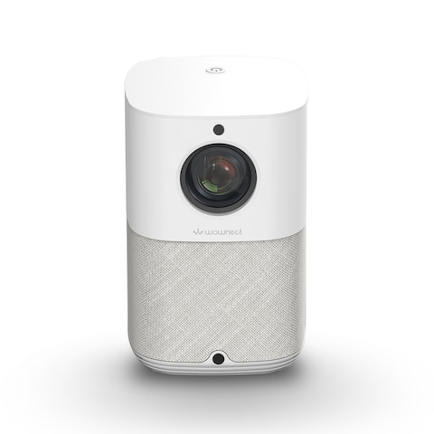Wownect Android Projector [300 ANSI/Screen Size Upto 200&quot;]Native 1080P FULL HD Mobile Screen Mirroring Android 9.0 TV Downlaod App Bluetooth Wifi Home Theater Outdoor Video Gaming Projectors  - White