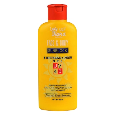 Lady Diana SPF UV 40 Sunblock Face And Body Lotion 200ml