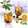 Lushh Heat Resistant Double Wall Coffee Mug With Handle , Borosilicate Coffee Tea Cup for Tea Coffee Latte Espresso Iced Tea, Set of 2 Pcs 250 ML, Yellow/Brown