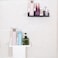 Bathroom Shelf Wall Hanging Plastic Kitchen Storage Rack Toilet Rail Holder Stand Wall Mounted Magic Sticker Punch-free Non-scratch Multifunctional Storage Display Ladder Shelf by Najm Al Asasi