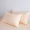 Luna Home King Size 6 Pieces Premium Satin Stripe Duvet Cover, Solid Cream