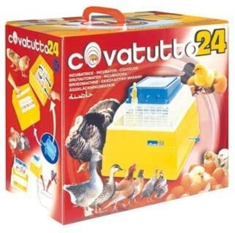 Novital 24 eggs Analog Egg Incubator for Hatching Eggs, Poultry Hatcher, Made in ITALY, Your Local UAE Distributor