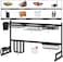 Generic Over Sink Dish Drying Rack Kitchen Counter Storage Shelf Drainer Organizer Utensils Holder Stainless Steel, Black