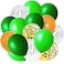 Party Time 35-Pieces Safari Theme Party Balloons Set of 10" Dark Green, Light Green Latex Balloons and 12" Animal Print Balloons Decoration For Safari Birthday Party Decoration - Party Supplies