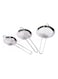Generic Set Of 3 Tea Strainers Silver Standard