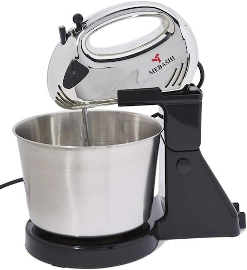 Mebashi Stand Mixer, 150W, Me-Bwm1602Ss, Silver/Black