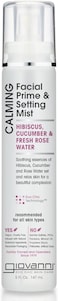 Giovanni Calming Facial Prime Setting Mist, 5 Oz. - Hibiscus + Cucumber + Fresh Rose Water, Set &amp; Relax Skin For A Beautiful Complexion