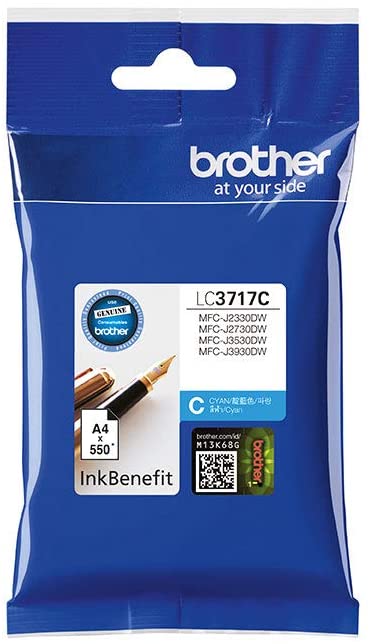 Brother Genuine Lc3717C High Yield Cyan Printer Ink Cartridge, 5 X 12.4 X 6.4 Cm