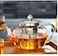 Lushh Borosilicate Glass Teapot Coffee Pot With Heat Resistant Stainless Steel Infuser Tea Pot Can be Used On Stovetop 1000ml/35oz