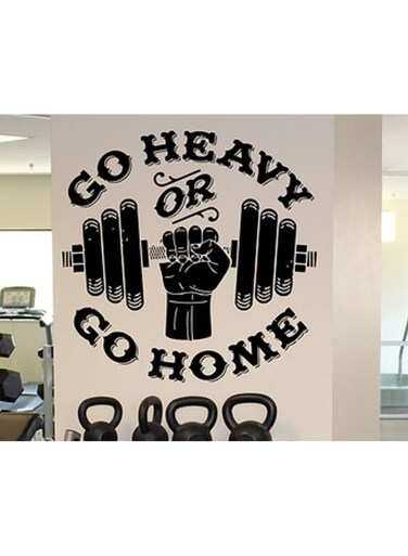 Spoil Your Wall Gym Quote Design Wall Decals Black 70x70cm