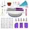 Generic-106 Pieces Cake Turntable Set Cake Fondantr Tool Kit Pastry Set Household Bakery Kitchen Baking Tools Set Cake Making Utility Set Type Tools Cake Turntable Icing Tips Pastry Bag Cake Brush Cut