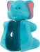 Flipper Fun Animal Hygienic Toothbrush Holder For Kids, includes Soft Bristle Toothbrush, Elephant, 3Y+