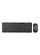 Heatz Wireless Keyboard With Mouse Set Black