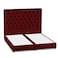 In House Lujin Linen Bed Frame - King - 200x180cm - Burgundy